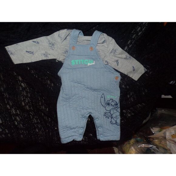 Disney | Matching Sets | Baby Disney Stitch Overalls And Shirt Lilo And ...